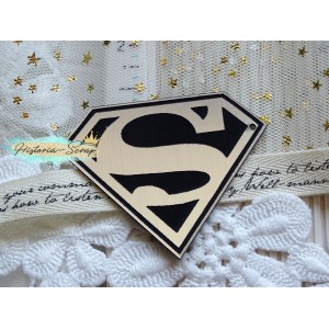Бирка пластиковая "Superman - 2", цвет серебро, 57*34 мм